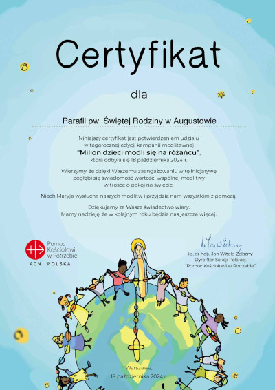 Milion dzieci modli się na różańcu