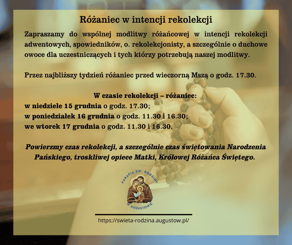 Różaniec w intencji rekolekcji