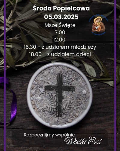 Środa Popielcowa 2025