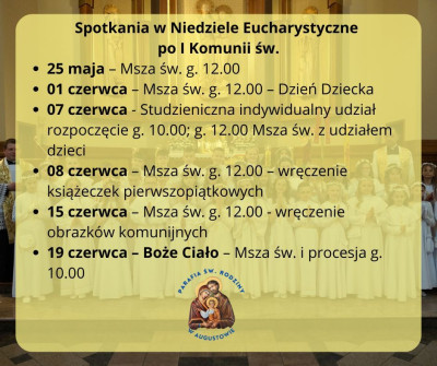 Niedziele Eucharystyczne po I Komunii św.