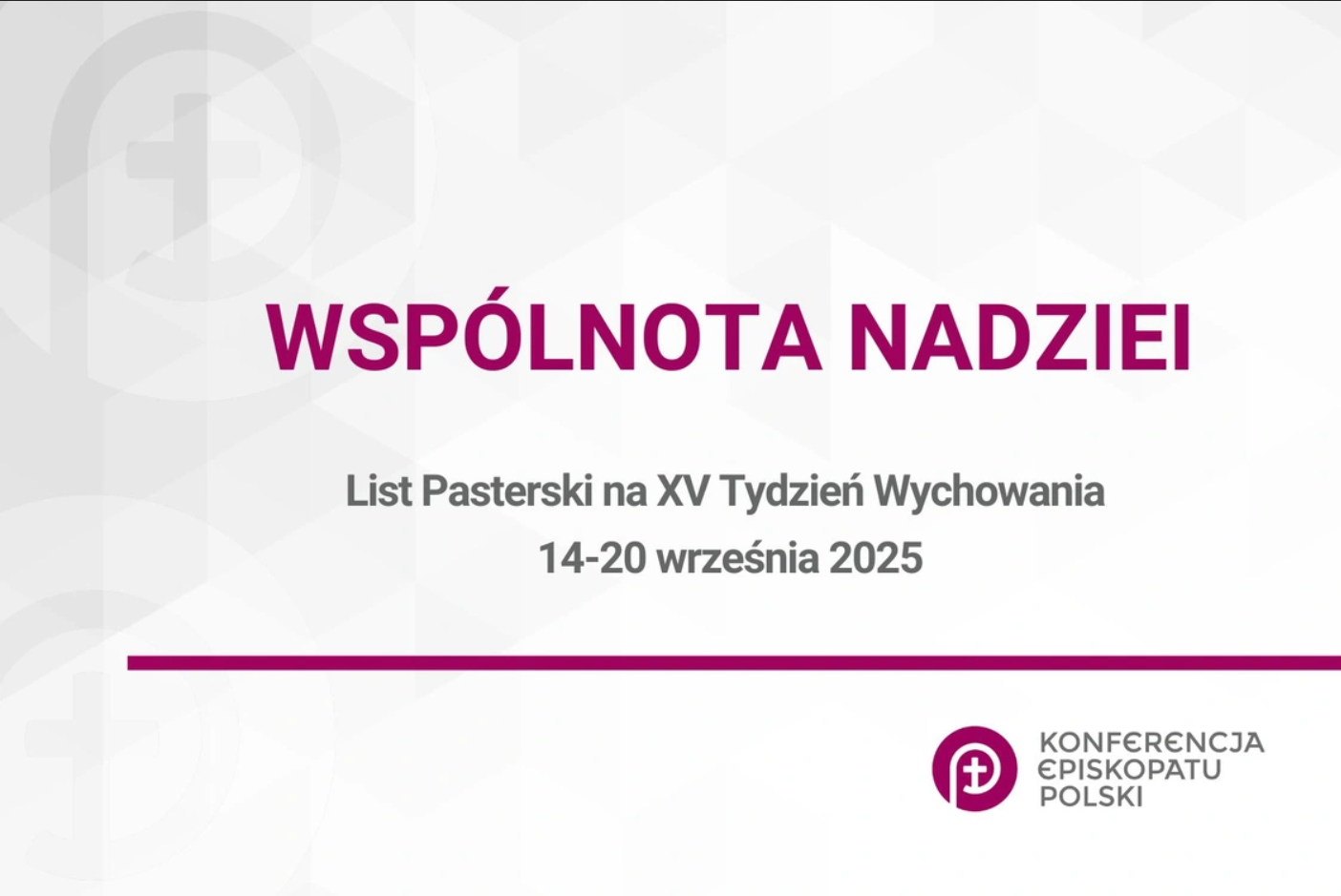 List Episkopatu Polski na Tydzień Wychowania