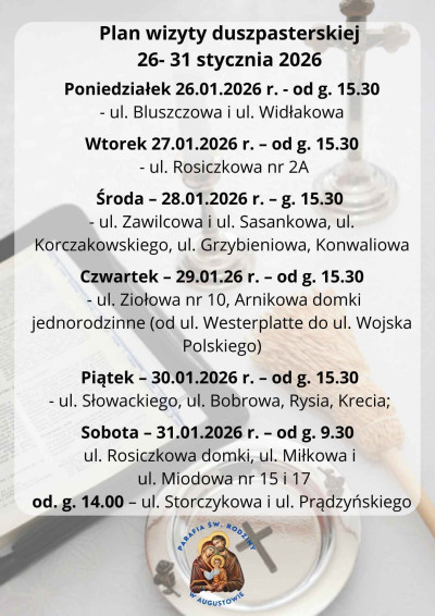 Plan kolędy