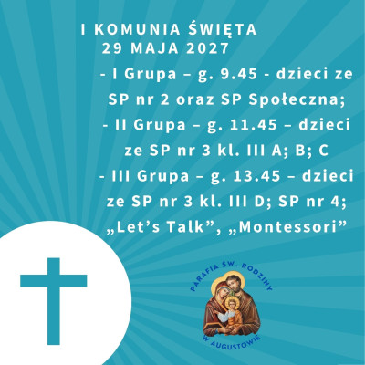 I Komunia święta 2027